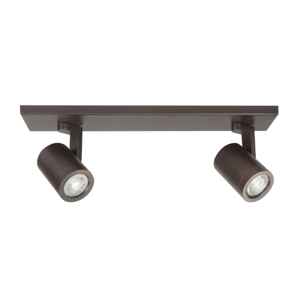 Highlight Moderne opbouwspot Halo 2-lichts op balk choco