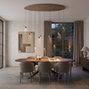 ETH Moderne design hanglamp Grace ovaal 13-lichts zand