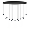 ETH Moderne Design hanglamp Grace 13-lichts ovaal zwart