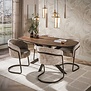 Modern landelijke eetkamertafel Arthur deens ovaal drift brown 180 cm