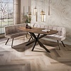 BelaLuz Modern landelijke eetkamertafel Arthur deens ovaal drift brown 180 cm