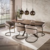 BelaLuz Modern landelijke eetkamertafel Arthur deens ovaal drift brown 215 cm