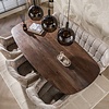 BelaLuz Modern landelijke eetkamertafel Arthur deens ovaal drift brown 215 cm