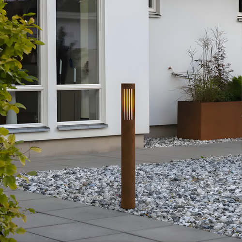 Industriële staande buitenlamp Pistoia roestbruin 95 cm