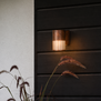 Industriële buiten wandlamp Pistoia 1-lichts roestbruin