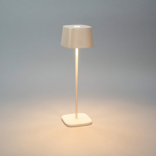Moderne oplaadbare tafellamp Capri 1-lichts zand dimbaar