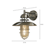 Konstsmide Industriële buiten wandlamp Sorrento 1-lichts staal