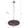 BelaLuz Modern industriële hanglamp Maze 1-lichts antiek koper Ø68 cm