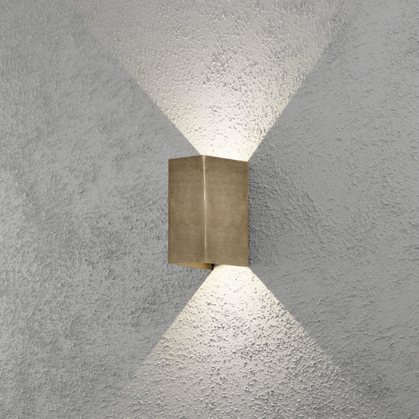 Konstsmide Modern industriële buiten wandlamp Cremona messing