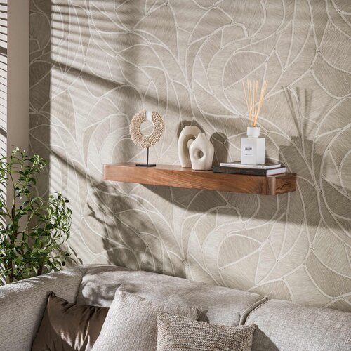 Modern landelijke wandplank Como Massief acacia bruin 100 cm