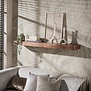 Modern landelijke wandplank Como Massief acacia bruin 150 cm