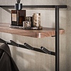 BelaLuz Modern industriële kapstok Como 12 haken Massief acacia bruin