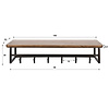 BelaLuz Modern industriële kapstok Rio 6 haken Massief acacia bruin