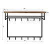 BelaLuz Modern industriële kapstok Rio 12 haken Massief acacia bruin