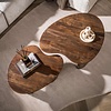 BelaLuz Modern landelijke salontafel Mae set van 2 massief acacia bruin