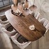BelaLuz Modern landelijke eettafel Mae Massief acacia bruin Deens ovaal 215 cm