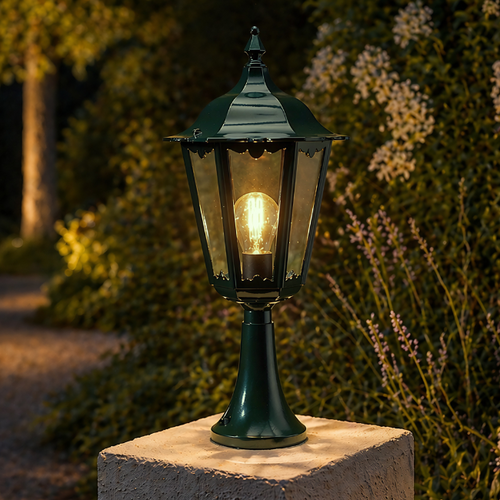 Landelijk klassieke buiten staande lamp Firenca groen