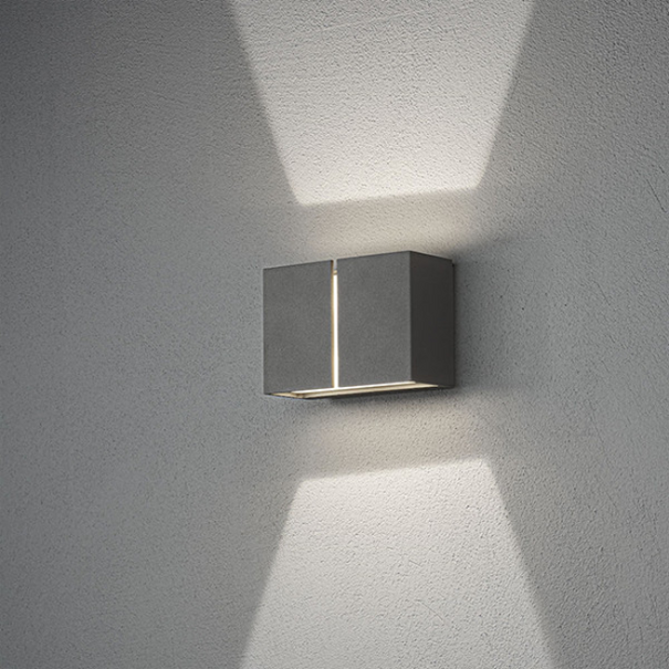 Konstsmide Modern industriële wandlamp Pavia antraciet