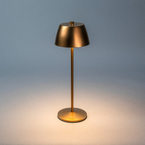 Moderne oplaadbare tafellamp Eze mat koper dimbaar