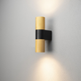 Hotel chique buiten wandlamp Temi 2-lichts zwart goud