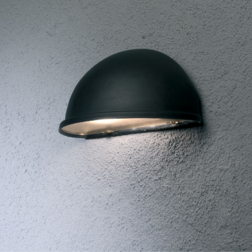 Industriële buiten wandlamp Torino 1-lichts zwart