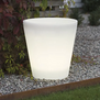 Moderne vloerlamp Assisi planten pot large opaalwit