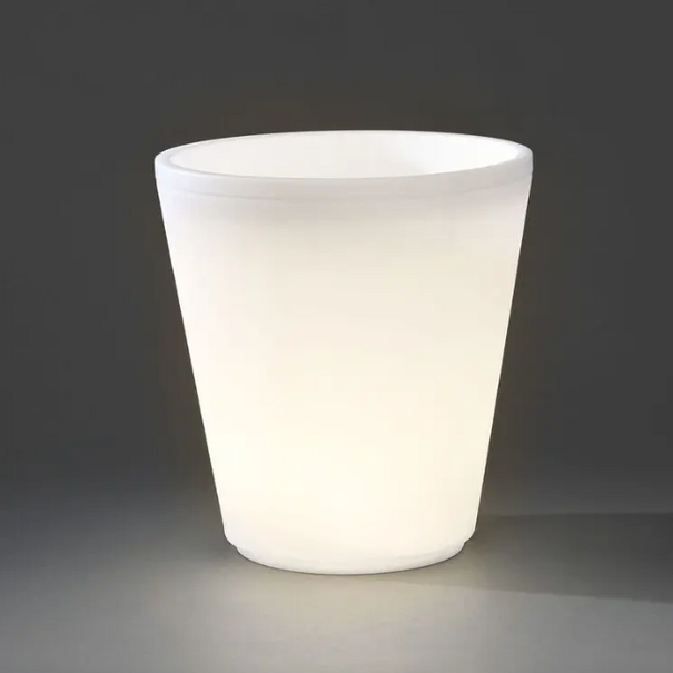 Konstsmide Moderne vloerlamp Assisi planten pot large opaalwit