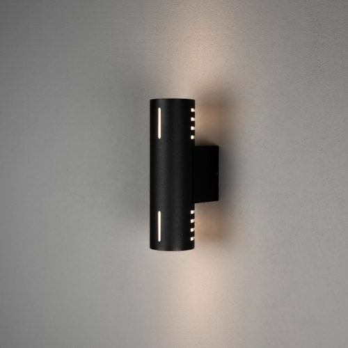 Industriële buiten wandlamp Cuneo 1-lichts zwart