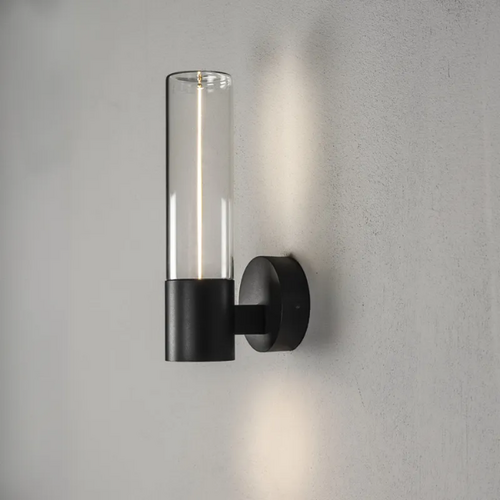 Modern industriële buiten wandlamp Edison 1-lichts zwart