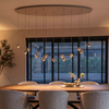 ETH Moderne design hanglamp Grace ovaal 13-lichts zand