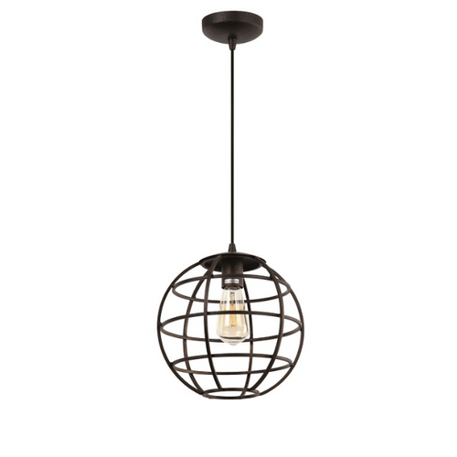 Industriële hanglamp Pianeta 1-lichts bruin