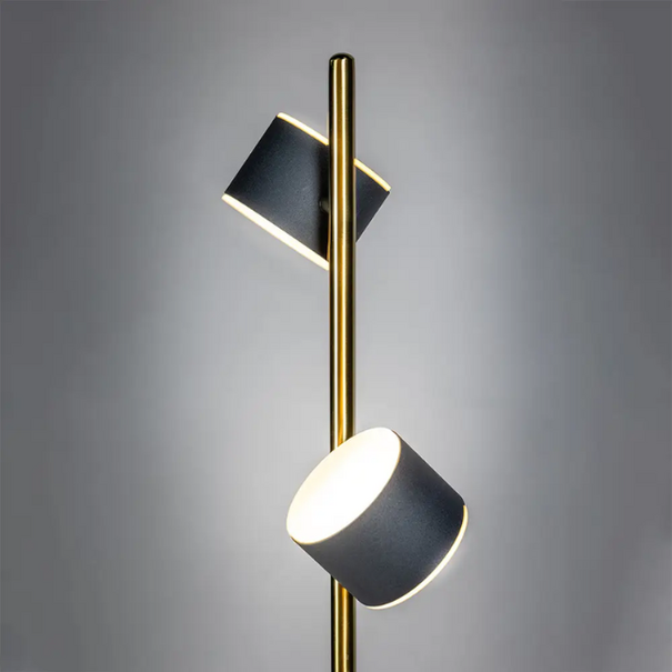 ETH Moderne vloerlamp Prince 2-lichts goud