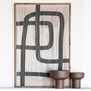 Modern Bohemian wandpaneel Yoko small zwart