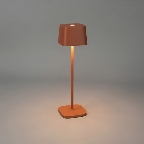 Moderne oplaadbare tafellamp Capri 1-lichts terracotta dimbaar
