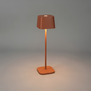 Moderne oplaadbare tafellamp Capri 1-lichts terracotta dimbaar