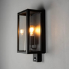 Konstsmide Moderne buiten wandlamp Carpi 1-lichts zwart met bewegingssensor