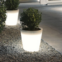 Moderne vloerlamp Assisi planten pot small opaalwit