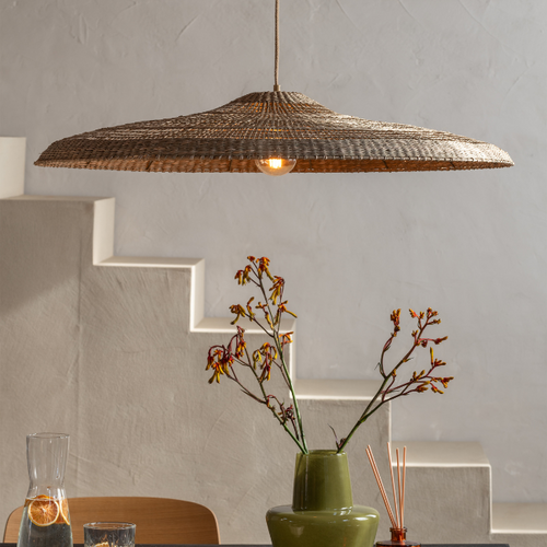 Bohemian hanglamp Santorini Ø75 cm 1-lichts seagrass naturel