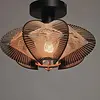 ETH Japandi plafondlamp Jessica 1-lichts walnut Ø30 cm