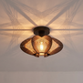 Japandi plafondlamp Jessica 1-lichts walnut Ø30 cm