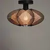 ETH Japandi plafondlamp Jessica 1-lichts walnut Ø30 cm
