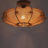 ETH Japandi stijl plafondlamp naturel hout met touw Jessica 1-lichts oak Ø40 cm