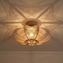 Japandi stijl plafondlamp naturel hout met touw Jessica 1-lichts oak Ø40 cm