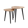 BelaLuz Modern landelijke bijzettafel Arthur 2-set driehoek