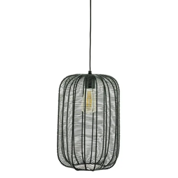 By-Boo Moderne hanglamp Carbo 1-lichts zwart