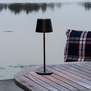 Moderne USB-oplaadbare buitenlamp Vence zwart dimbaar