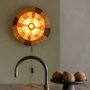 GOOD & MOJO Bohemian wandlamp Serengeti naturel brown 1-lichts Ø45 cm S