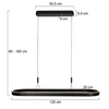 Steinhauer Modern industriële hanglamp Mykty met kabellift ovaal 120 cm
