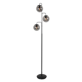 Vloerlamp Bollique 3-lichts Smoke E14