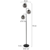 Steinhauer Moderne vloerlamp Bollique 3-lichts smoke